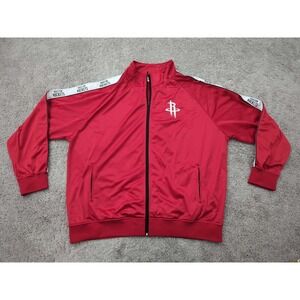 Houston Rockets Track Jacket Mens 4XT‎ TALL Full Zip NBA Fanatics Red #1